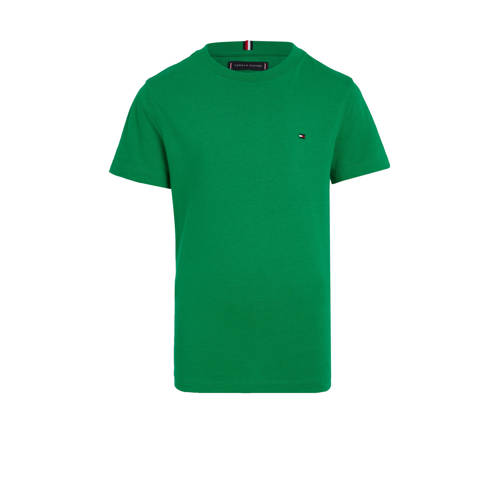 Tommy Hilfiger T-shirt groen Jongens Katoen Ronde hals Effen - 152