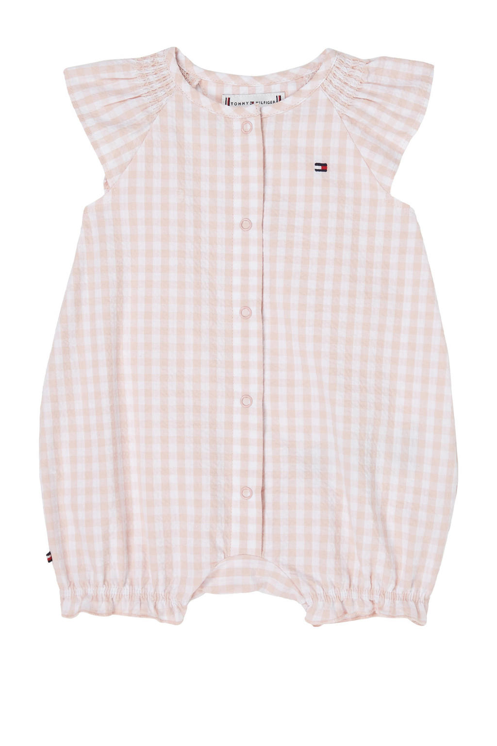 Tommy Hilfiger geruite playsuit beige/wit