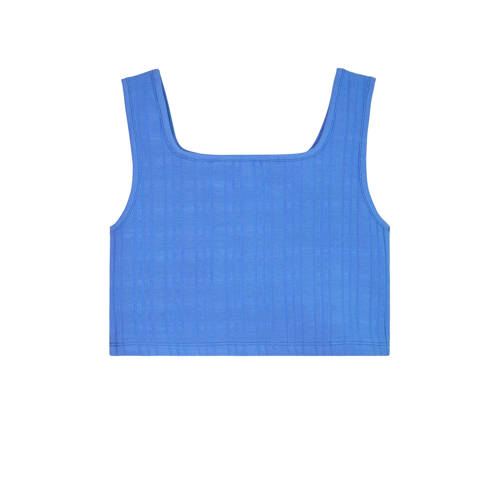 Tommy Hilfiger T-shirt met tekst blauw Meisjes Katoen Ronde hals Tekst 140