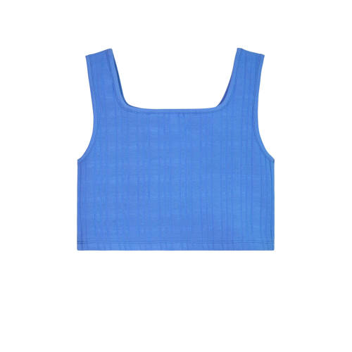 Tommy Hilfiger T-shirt met tekst blauw Meisjes Katoen Ronde hals Tekst 140