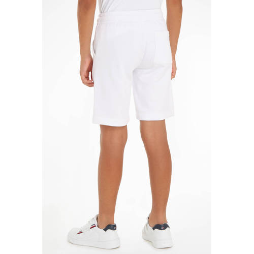 Tommy Hilfiger sweatshort wit Jongens Katoen Effen 104