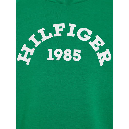 Tommy Hilfiger sweater met logo groen Logo 104 | Sweater van