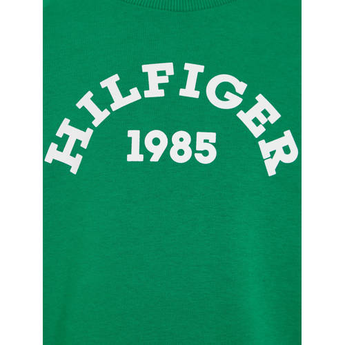 Tommy Hilfiger sweater met logo groen Logo 104 | Sweater van