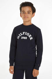 thumbnail: Tommy Hilfiger sweater met logo donkerblauw