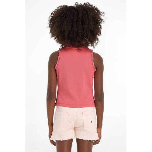 Tommy Hilfiger singlet koraal roze T-shirt Meisjes Katoen Ronde hals Effen 104