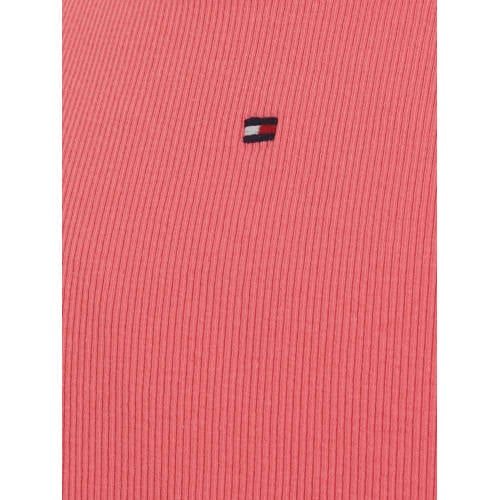 Tommy Hilfiger singlet koraal roze T-shirt Meisjes Katoen Ronde hals Effen 104
