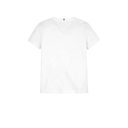 Tommy Hilfiger T-shirt met tekst wit Meisjes Katoen Ronde hals Tekst 116