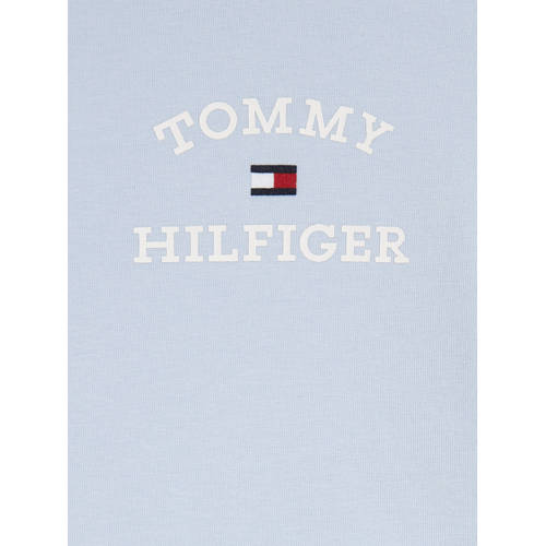 Tommy Hilfiger shirt + broek set van 2 lichtblauw Jongens Katoen Ronde hals 56