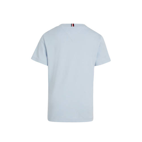 Tommy Hilfiger T-shirt met logo lichtblauw Katoen Ronde hals Logo 104