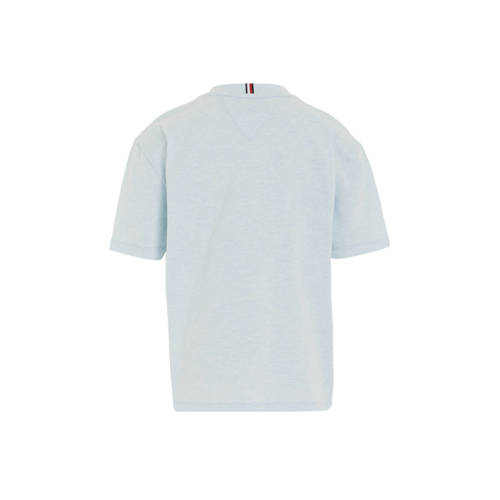 Tommy Hilfiger T-shirt met printopdruk lichtblauw Jongens Katoen Ronde hals 104
