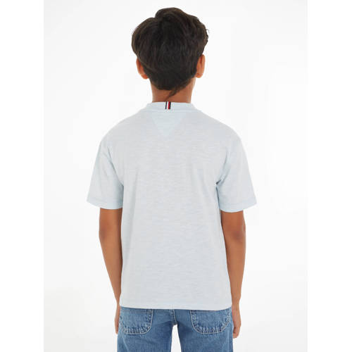 Tommy Hilfiger T-shirt met printopdruk lichtblauw Jongens Katoen Ronde hals 92