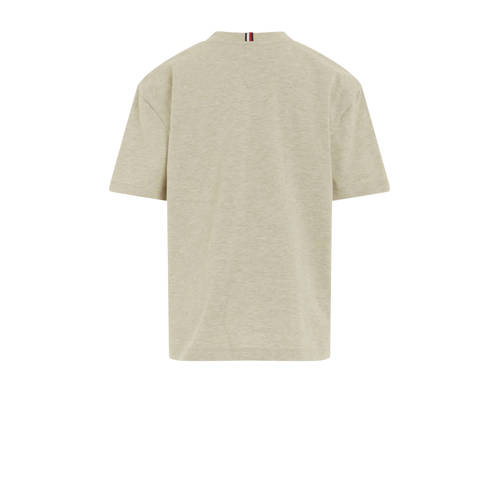 Tommy Hilfiger T-shirt met printopdruk olijfgroen Jongens Katoen Ronde hals 92