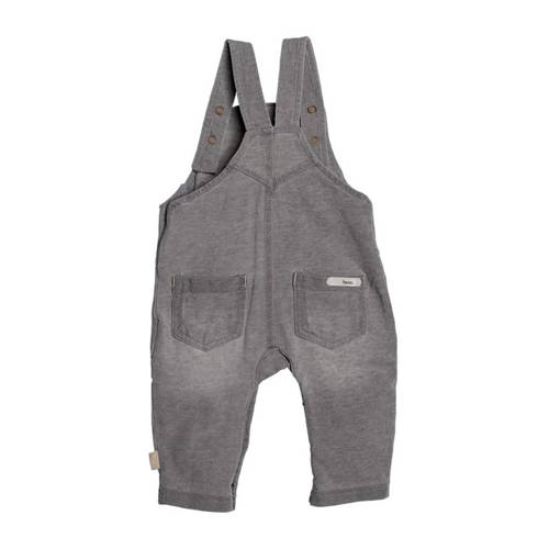 BESS baby regular fit tuinbroek grey denim Grijs Effen 56