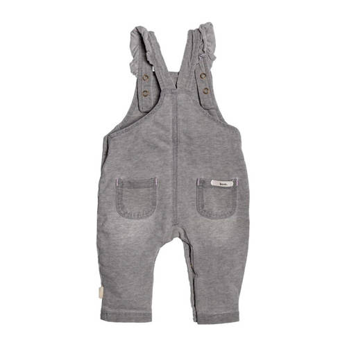 BESS baby regular fit tuinbroek grey denim Grijs Effen 56
