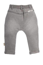 thumbnail: Grijze meisjes BESS baby regular fit jeans van denim met elastische tailleband en effen