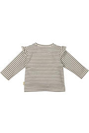 thumbnail: BESS baby gestreepte longsleeve off white/bruin
