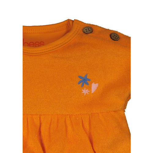 BESS baby badstof jurk oranje Effen 62 | Jurk van