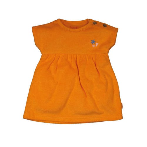 BESS baby badstof jurk oranje Effen