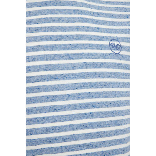 WE Fashion gestreept T-shirt morning blue Blauw Jongens Stretchkatoen Ronde hals 92