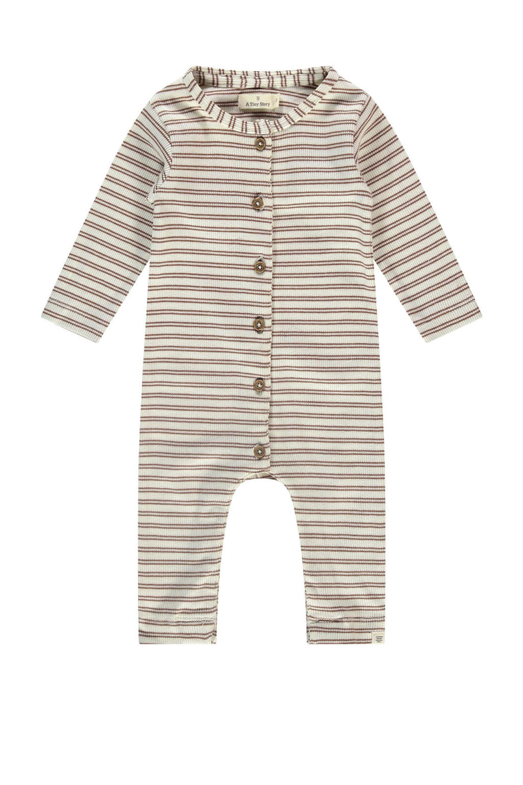 A Tiny Story baby gestreept boxpak bruin/ecru