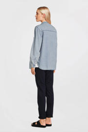 thumbnail: Donkerblauwe dames LOVE2WAIT low waist skinny broek Emerald van denim met effen