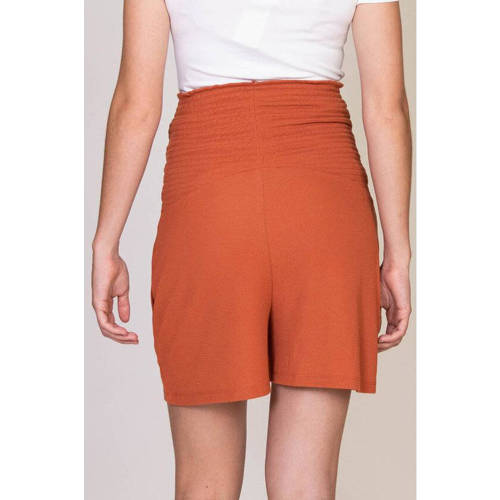 love2wait regular fit short Siena oranje Korte broek Dames Polyester Effen XS
