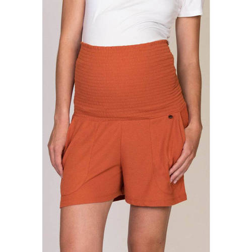 love2wait regular fit short Siena oranje Korte broek Dames Polyester Effen XS