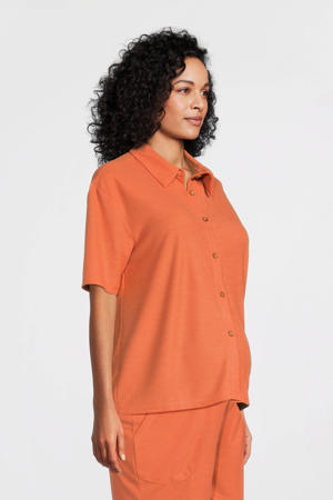 zwangerschaps- en voedingsblouse Siena oranje