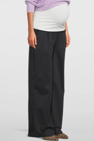 low waist loose fit broek donkerblauw