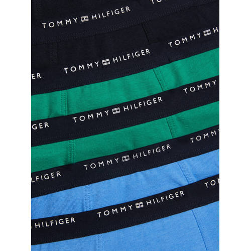 Tommy Hilfiger boxershort set van 7 blauw groen zwart Multi Jongens Stretchkatoen 128-140