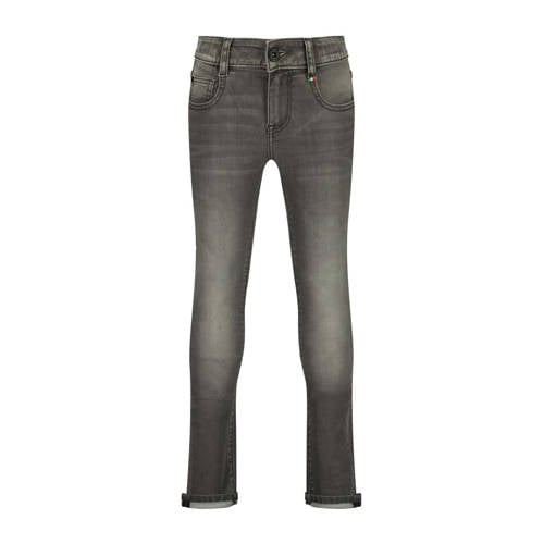 Vingino skinny jeans Anzio dark grey vintage Grijs Jongens Katoen Effen