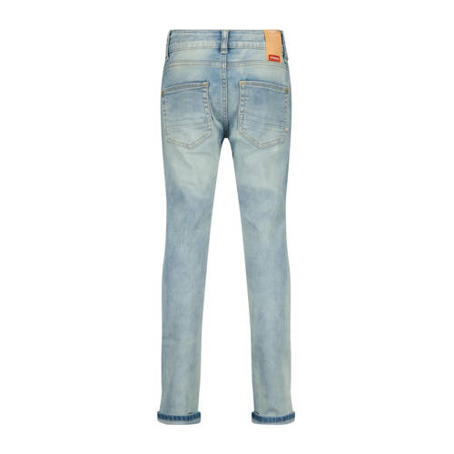 VINGINO slim fit jeans Diego light vintage Blauw Jongens Katoen Vintage 128