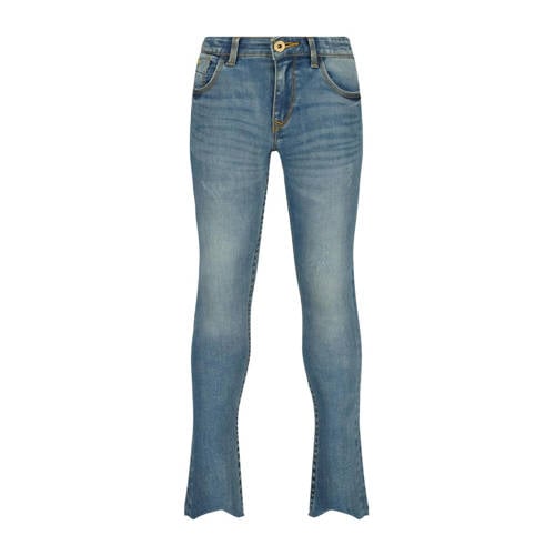Vingino skinny jeans Amia medium blue denim Blauw Meisjes Katoen Effen
