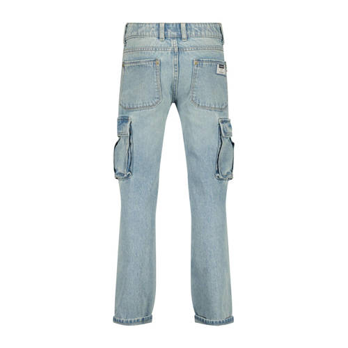 VINGINO straight fit jeans Peppe light indigo Blauw Jongens Katoen Effen 128