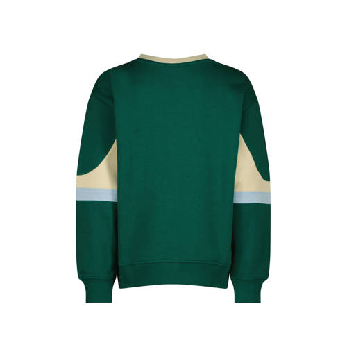 VINGINO sweater Noan donkergroen beige Meerkleurig 128