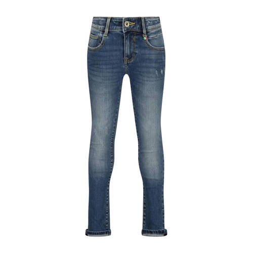 Vingino skinny jeans Amos dark blue denim Blauw Jongens Katoen Vintage