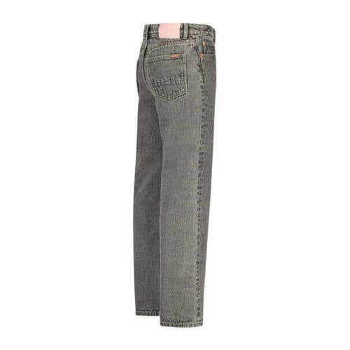 VINGINO wide leg jeans Cato grey vintage Grijs Meisjes Katoen Effen 128