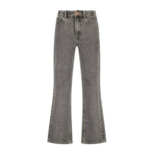 Vingino wide leg jeans Cato grey vintage Grijs Meisjes Katoen Effen