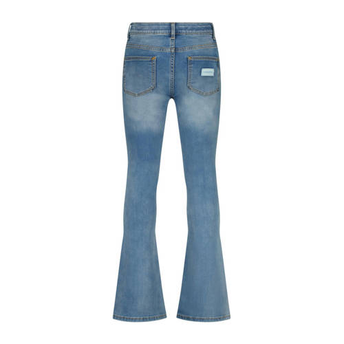VINGINO flared jeans blue vintage Blauw Meisjes Katoen Effen 128