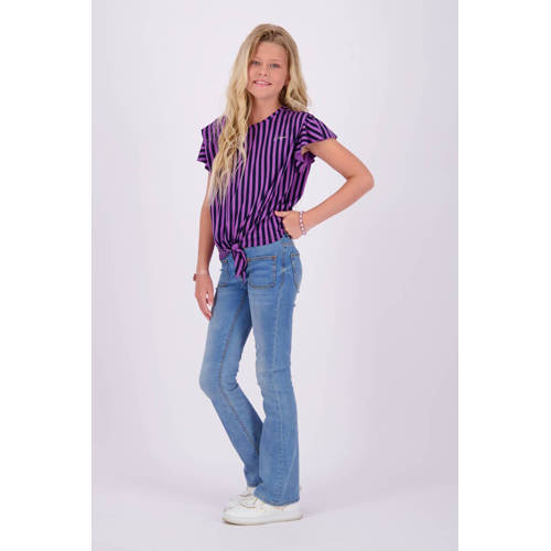 VINGINO flared jeans blue vintage Blauw Meisjes Katoen Effen 128