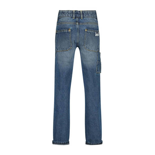 VINGINO straight fit jeans dark blue denim Blauw Jongens Katoen Vintage 128