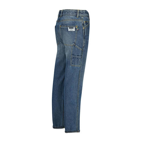 VINGINO straight fit jeans dark blue denim Blauw Jongens Katoen Effen 128
