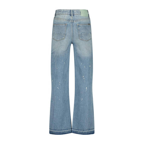 VINGINO wide leg jeans Cato medium blue denim Blauw Meisjes Katoen Effen 128