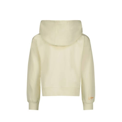 VINGINO hoodie Nadien met tekst offwhite rood Sweater Ecru Tekst 128