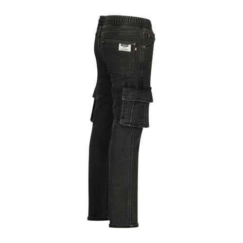 VINGINO slim fit jeans Davino dark grey vintage Grijs Jongens Denim Effen 128