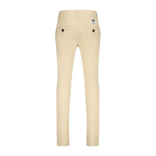 VINGINO slim fit broek Seth beige Jongens Katoen Effen 128