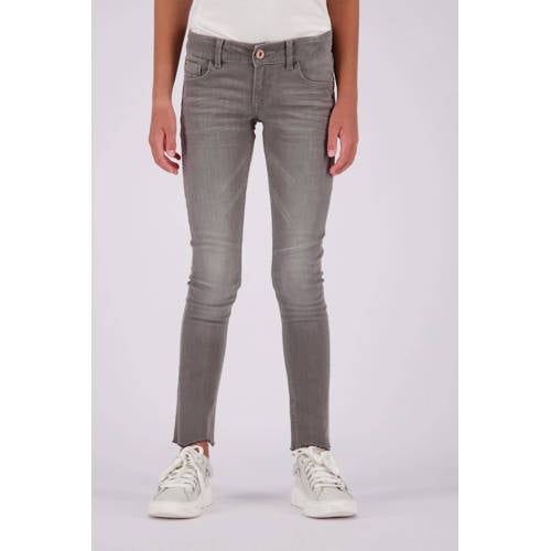 VINGINO skinny jeans Amia light grey Grijs Meisjes Katoen Effen 128