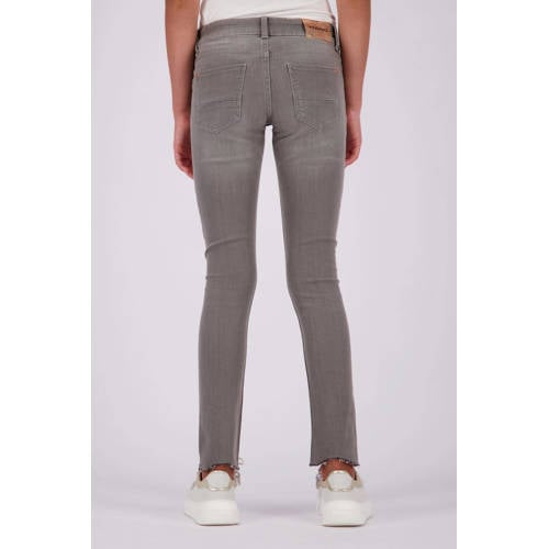 VINGINO skinny jeans Amia light grey Grijs Meisjes Katoen Effen 128