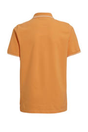 thumbnail: Oranje jongens Stone Island polo van stretchkatoen met effen, korte mouwen en knoopsluiting