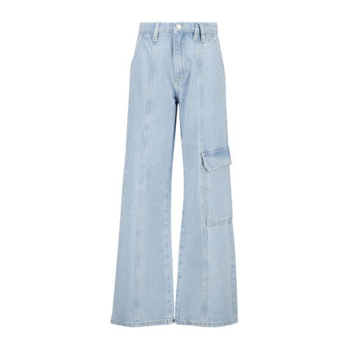 America Today wide leg jeans Fresno JR medium used Blauw Meisjes Denim